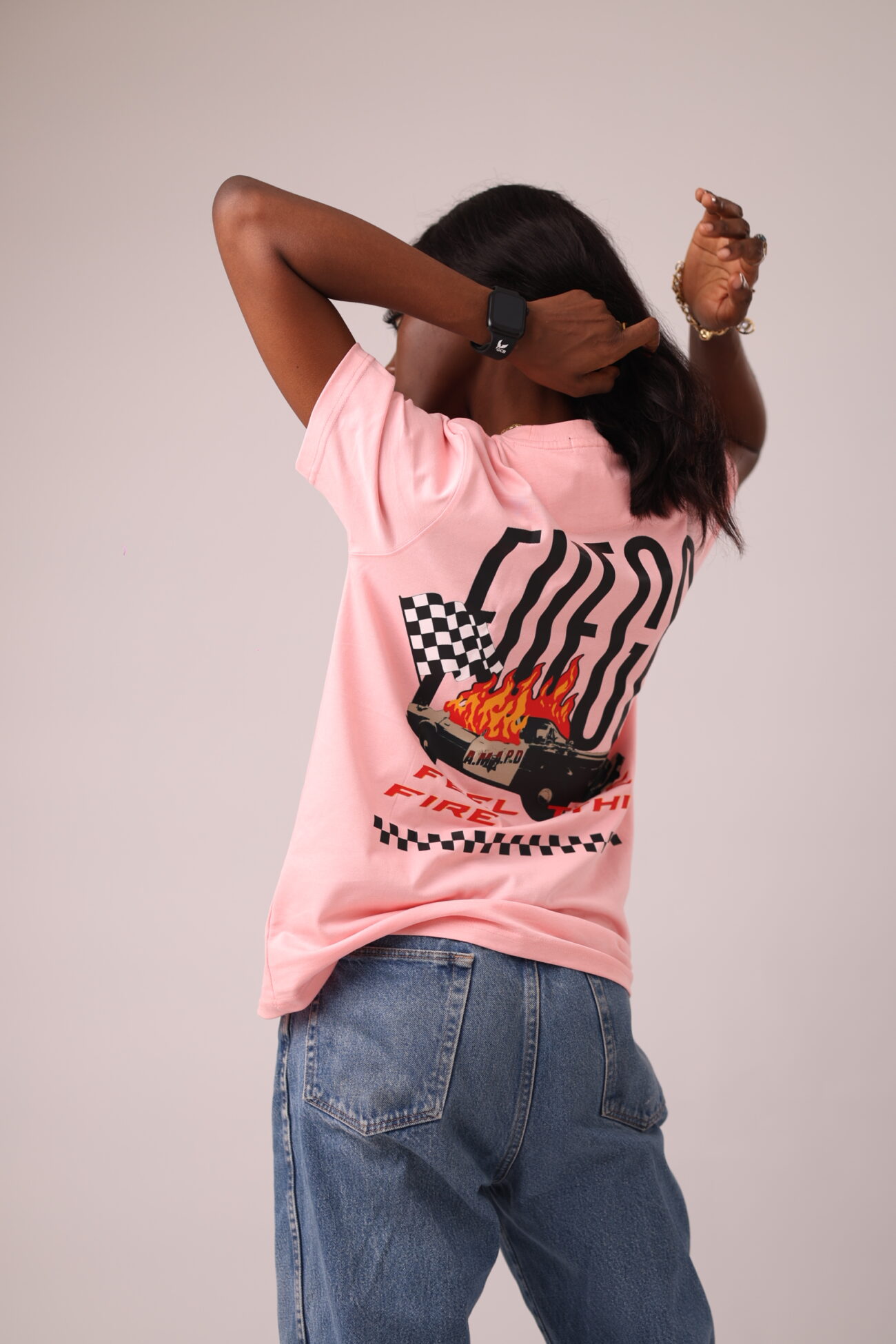 Fuego A.M.A.P.D T-Shirt, Baby Pink - Image 2