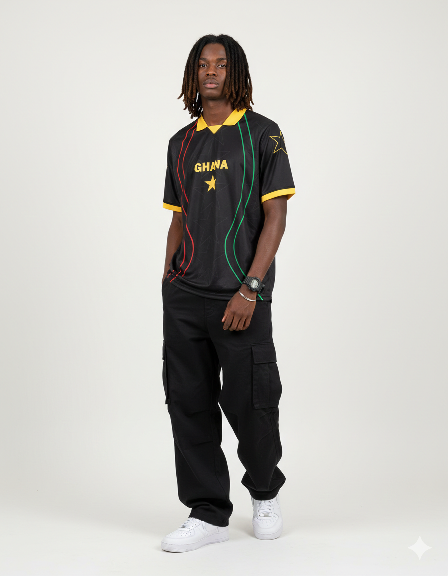 GHANA HERITAGE JERSEY (BLACK)