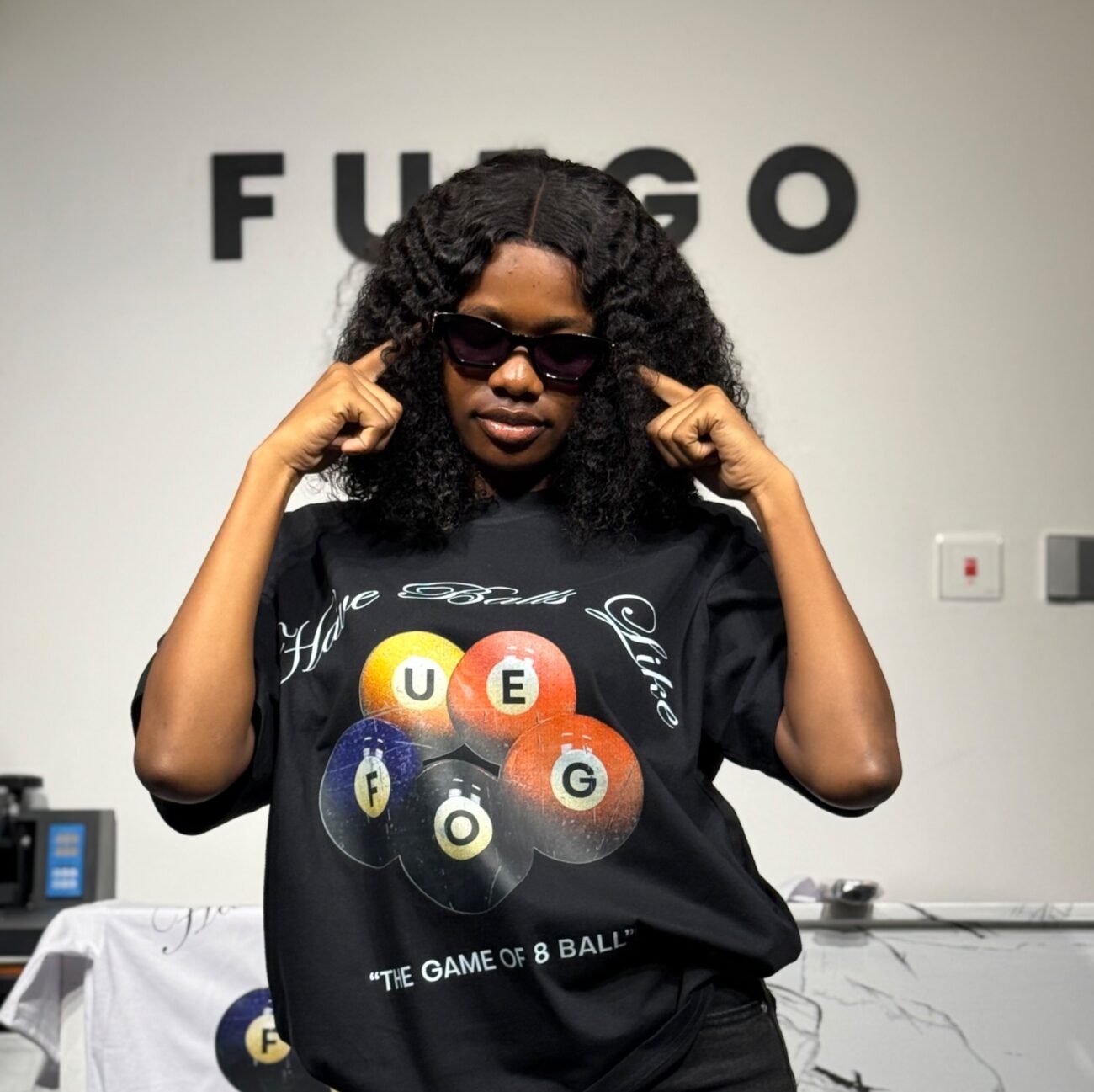 8-BALL T SHIRT (BLACK)