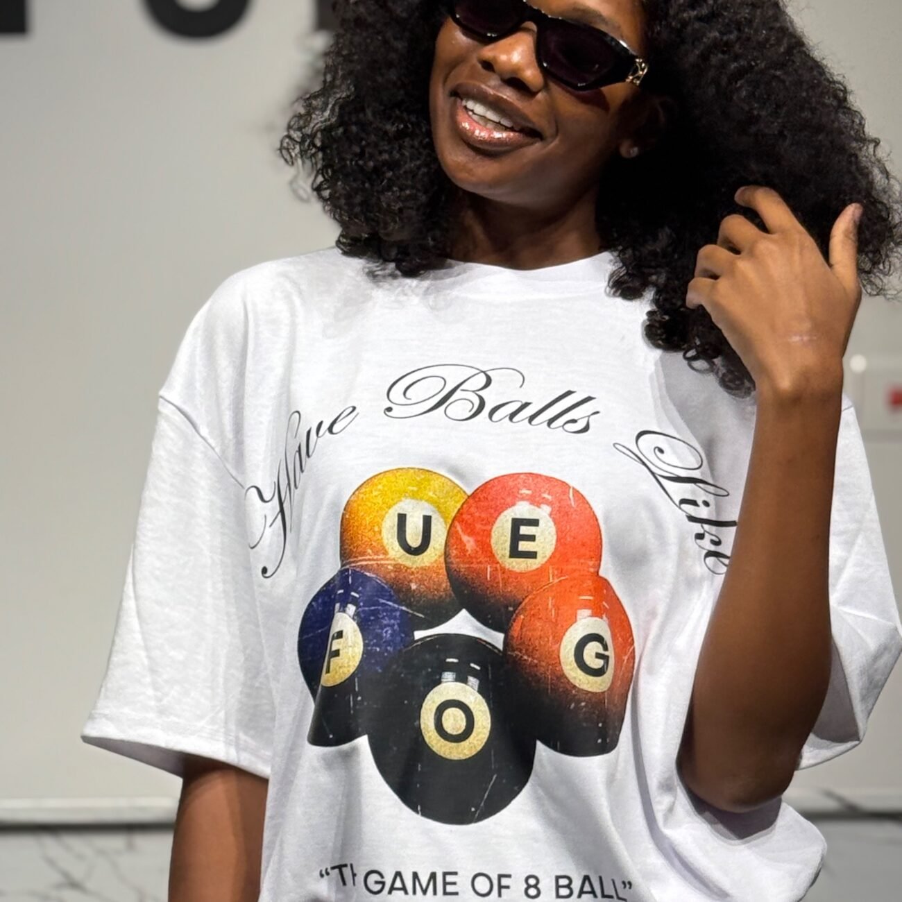 8-POOL T SHIRT (WHITE)