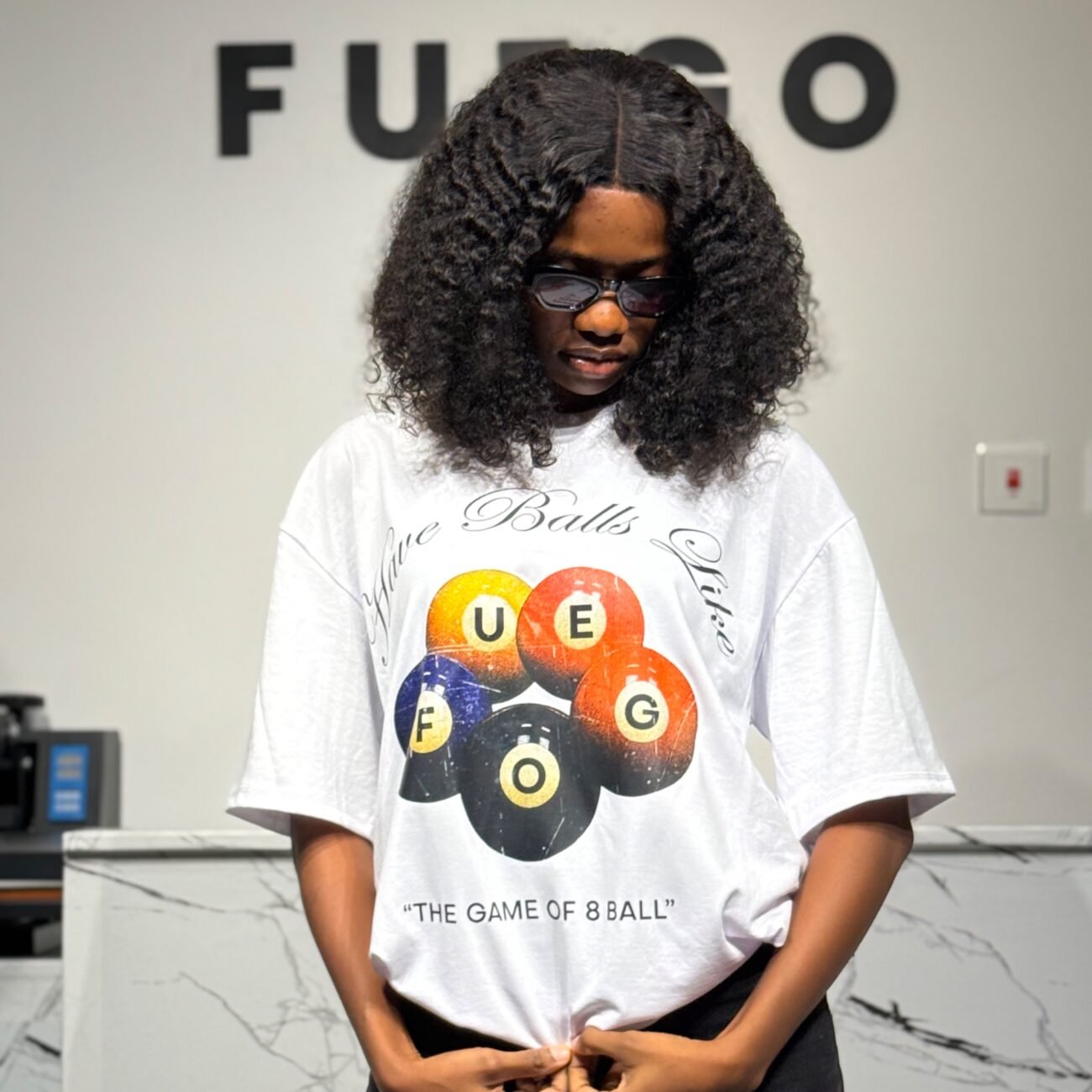 8-POOL T SHIRT (WHITE) - Image 2