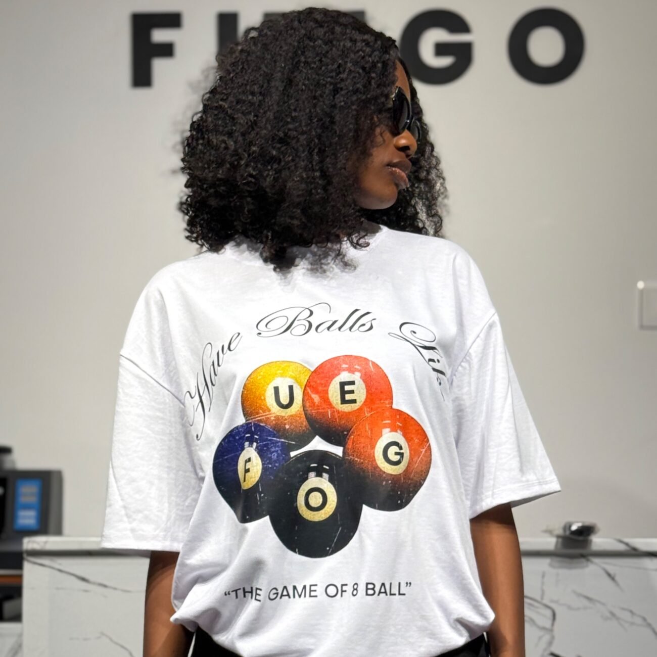 8-POOL T SHIRT (WHITE) - Image 3